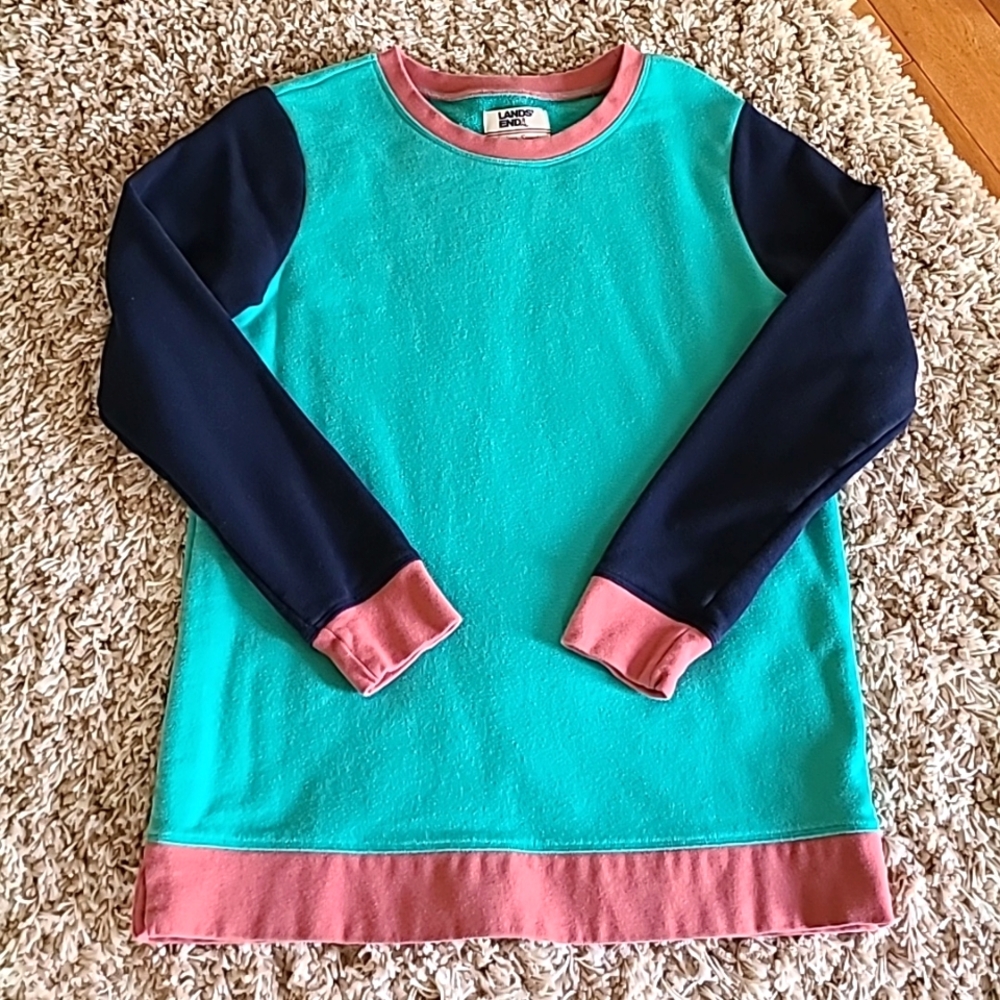 Womens Small Lands End Serious Sweats Sweatshirt Tunic